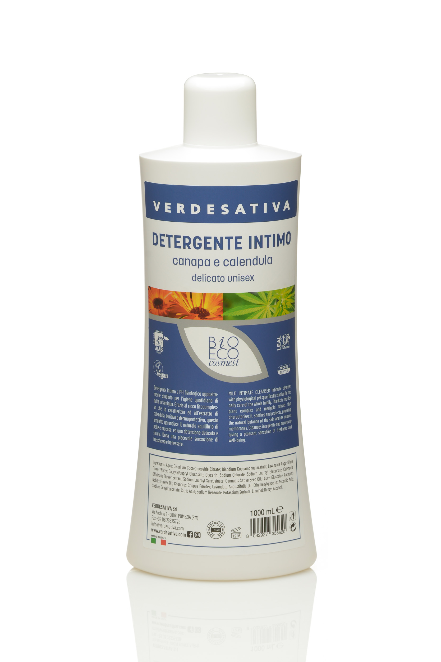 Detergente Intimo alla CALENDULA naturale e bio degradabile 1lt